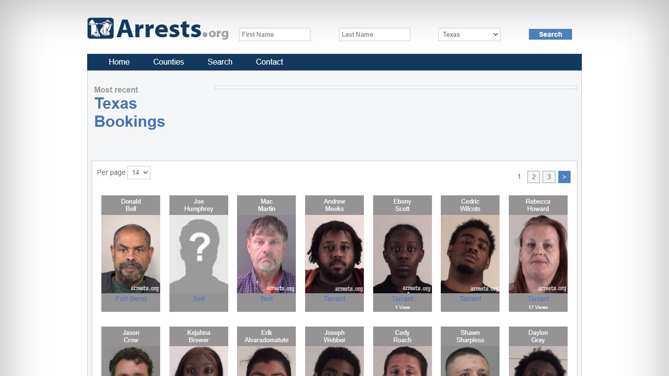 Texas Arrests and Inmate Search